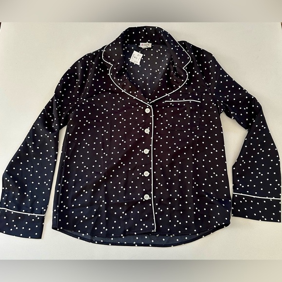 J. Crew Factory Polka Dot Pajama-like blouse - Size Small - Picture 3 of 4